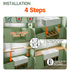 Miuara Farmhouse Sink Farm Sink Undermount Kitchen Sinks Fireclay Sink Decor Fluted Apron Sink - Miuara LLC