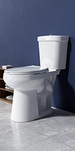 21 Inch Tall Toilets Elongated Toilet Extra High Toilets for Seniors Toilets for Bathrooms Comfort Height Elongated Toilet for Elderly, Two-Piece Dual Flush 1.1/1.6 GPF 12” Rough In