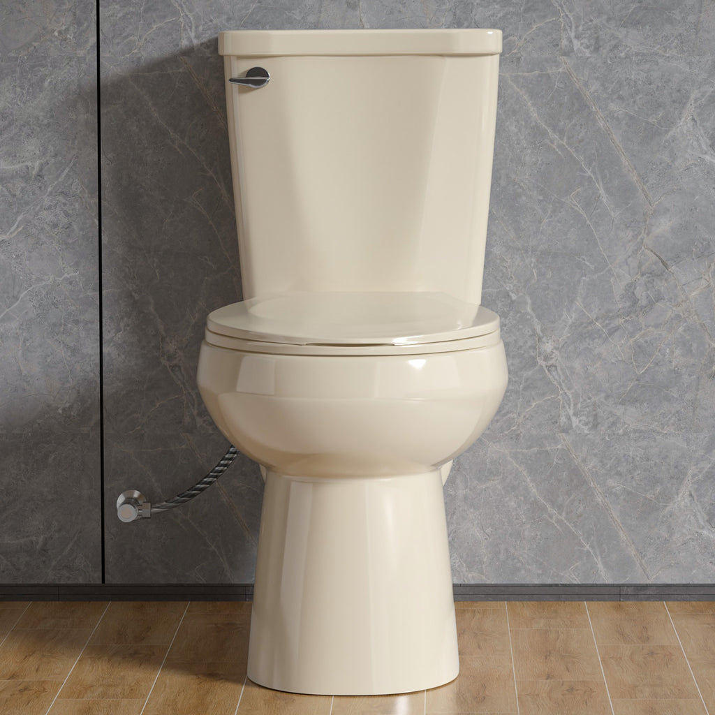 17 Inch Compact Tall Toilets for Bathrooms,ADA Comfort Chair Height Seat for Seniors,Two Piece Toilets Seat Height 17.5 Inch,Tornado Single Flush 1.28 GPF,12 Inch Rough-in