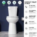 Elongated Tall Toilet 20 Inch for Seniors - 1.1/1.6 GPF Dual Flush Two Piece ADA High Toilet for Bathroom, 19 Inch Bowl Height, 20 Inch Seat Height, 12" Rough In, White