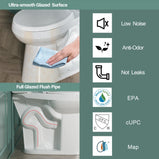 21 Inch Tall Toilets Elongated Toilet Extra High Toilets for Seniors Toilets for Bathrooms Comfort Height Elongated Toilet for Elderly, Two-Piece Dual Flush 1.1/1.6 GPF 12” Rough In - Miuara LLC