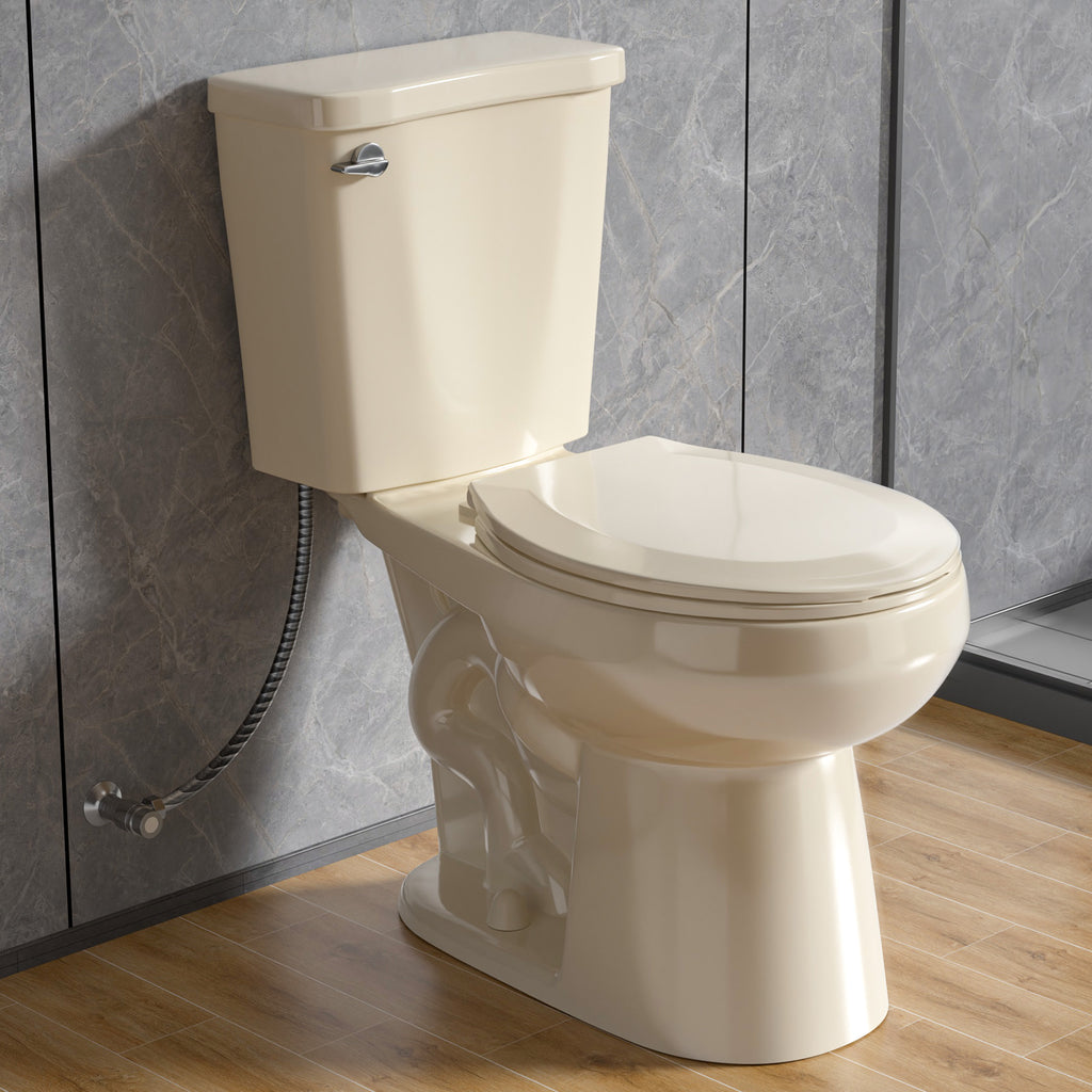17 Inch Compact Tall Toilets for Bathrooms,ADA Comfort Chair Height Seat for Seniors,Two Piece Toilets Seat Height 17.5 Inch,Tornado Single Flush 1.28 GPF,12 Inch Rough-in