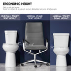 Elongated Tall Toilet 20 Inch for Seniors - 1.1/1.6 GPF Dual Flush Two Piece ADA High Toilet for Bathroom, 19 Inch Bowl Height, 20 Inch Seat Height, 12" Rough In, White