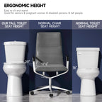 48.2cm Tall Comfort Toilet | ADA-Certified Dual Flush Water-Saving System | 30.5cm Rough-In Two-Piece Glossy White | Ideal for Small Bath Spaces & Elderly Users