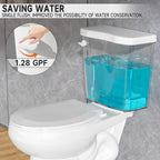 17 Inch Compact Tall Toilets for Bathrooms,ADA Comfort Chair Height Seat for Seniors,Two Piece Toilets Seat Height 17.5 Inch,Tornado Single Flush 1.28 GPF,12 Inch Rough-in