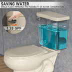 17 Inch Compact Tall Toilets for Bathrooms,ADA Comfort Chair Height Seat for Seniors,Two Piece Toilets Seat Height 17.5 Inch,Tornado Single Flush 1.28 GPF,12 Inch Rough-in