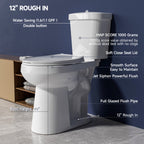 Extra Tall Elongated Toilet 22 Inch for Seniors -1.1/1.6 GPF Dual Flush Two Piece Comfort High Toilet, Bowl Height 21 Inch, Seat Height 22”, 12” Rough In, White, for Bathroom