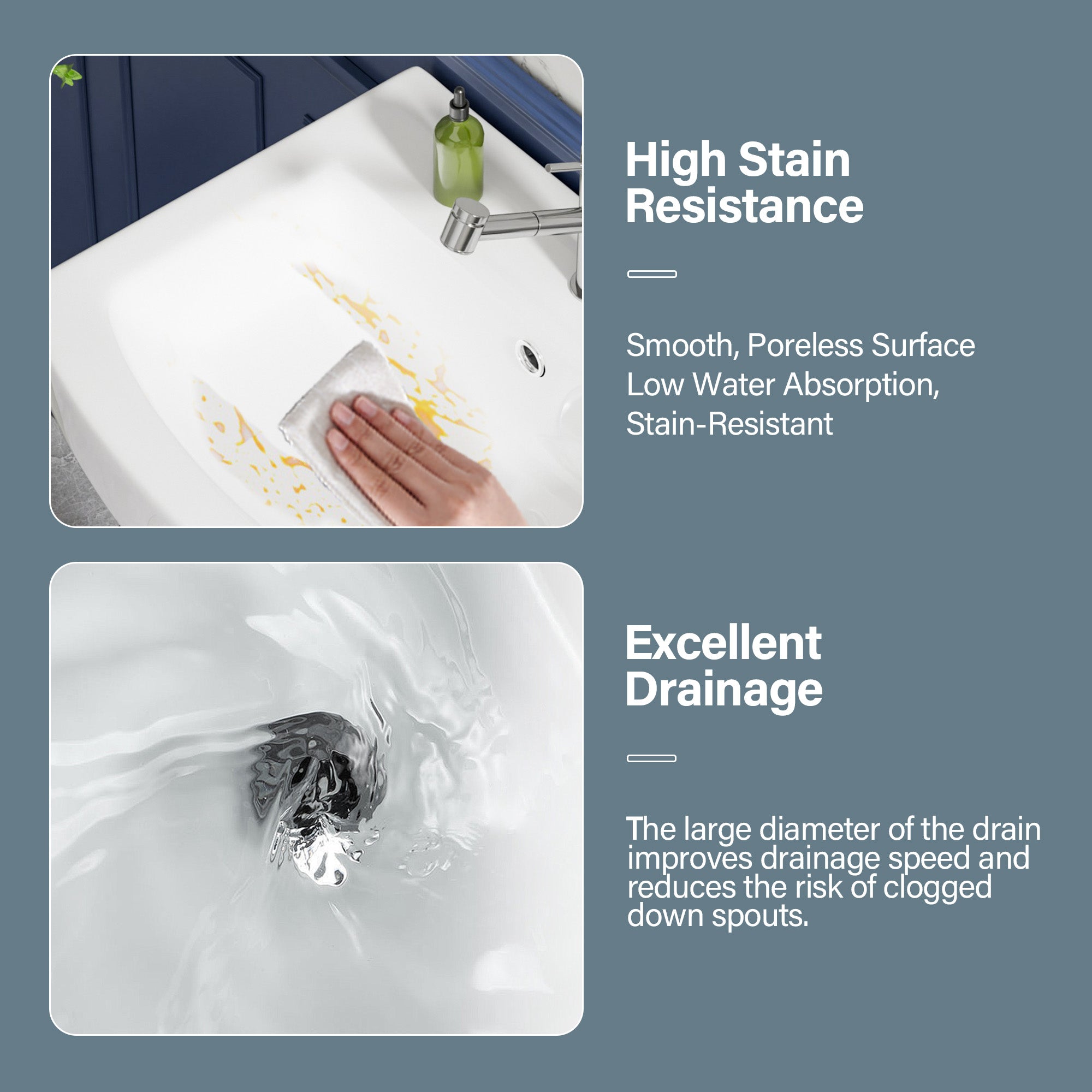 Pedestal Sink 22 Inch - 1 Hole Porcelain Pedestal Sink Combo for Bathroom, 22"Dx17"Wx34.5"H, White Color, with 1 Overflow Hole & 1 Faucet Hole Visit the Miuara Store