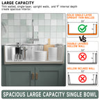 76.2 cm Bright White Farmhouse Kitchen Sink Apron Front Undermount Installation, Double-sided Structure, Dimensions 76.2 cm × 45.7 cm × 25.4 cm | Single Bowl, Heavy-duty Solid Fireclay Construction | Perfect for Residential Kitchens