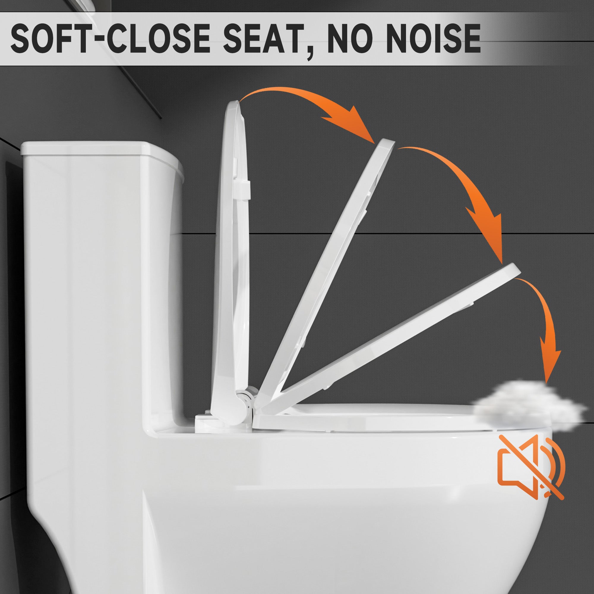 Compact One Piece Toilets for Small Bathroom Space, Modern Toilet with 19 Inch ADA Comfort Seat Height, 1.0/1.28 GPF Tornado Dual Flush,12 Inch Rougn In