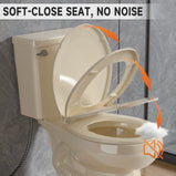 17 Inch Compact Tall Toilets for Bathrooms,ADA Comfort Chair Height Seat for Seniors,Two Piece Toilets Seat Height 17.5 Inch,Tornado Single Flush 1.28 GPF,12 Inch Rough-in