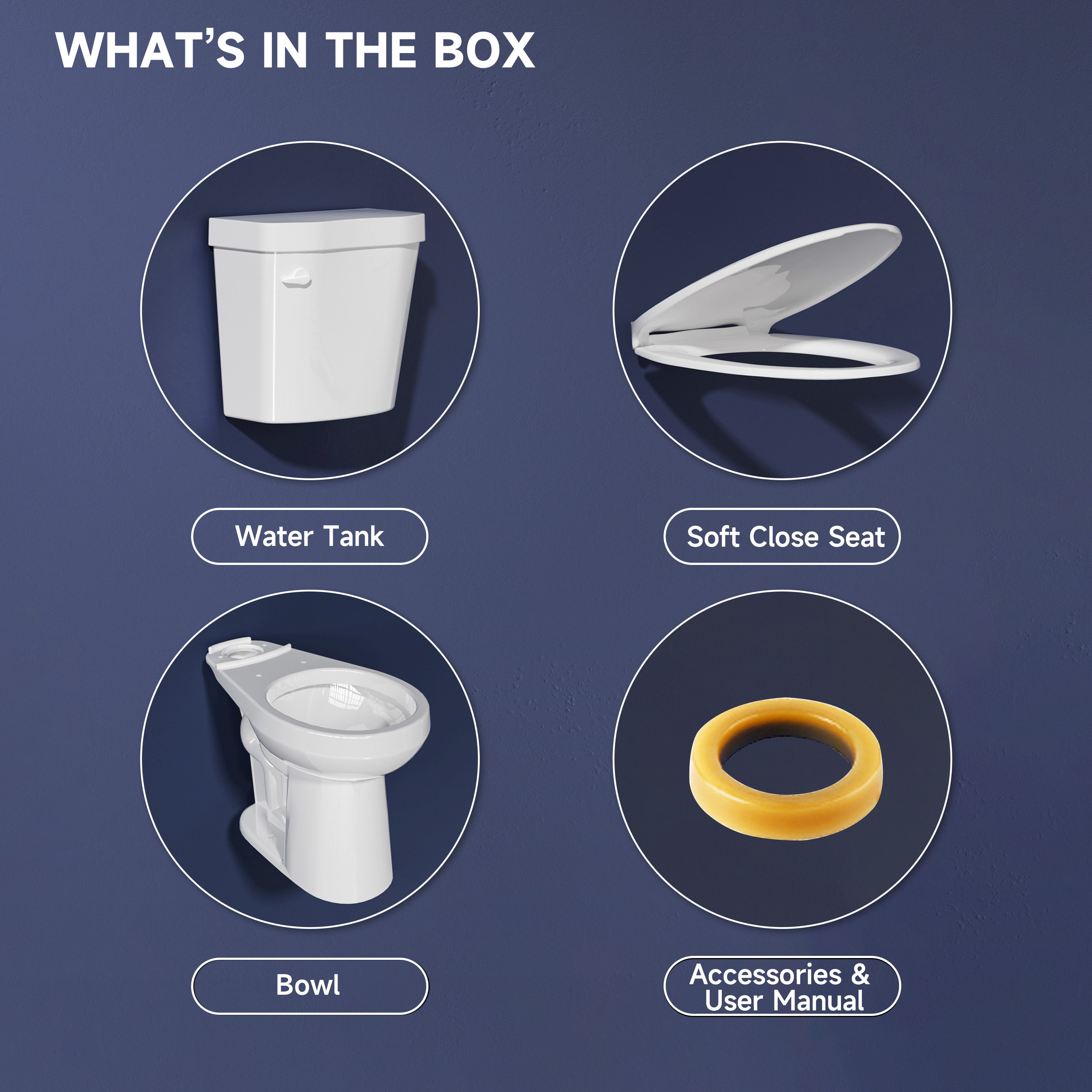 Elongated Tall Toilet 20 Inch for Seniors - 1.1/1.6 GPF Dual Flush Two Piece ADA High Toilet for Bathroom, 19 Inch Bowl Height, 20 Inch Seat Height, 12" Rough In, White