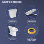 Elongated Tall Toilet 20 Inch for Seniors - 1.1/1.6 GPF Dual Flush Two Piece ADA High Toilet for Bathroom, 19 Inch Bowl Height, 20 Inch Seat Height, 12" Rough In, White