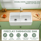 Miuara Farmhouse Sink Farm Sink Undermount Kitchen Sinks Fireclay Sink Decor Fluted Apron Sink - Miuara LLC
