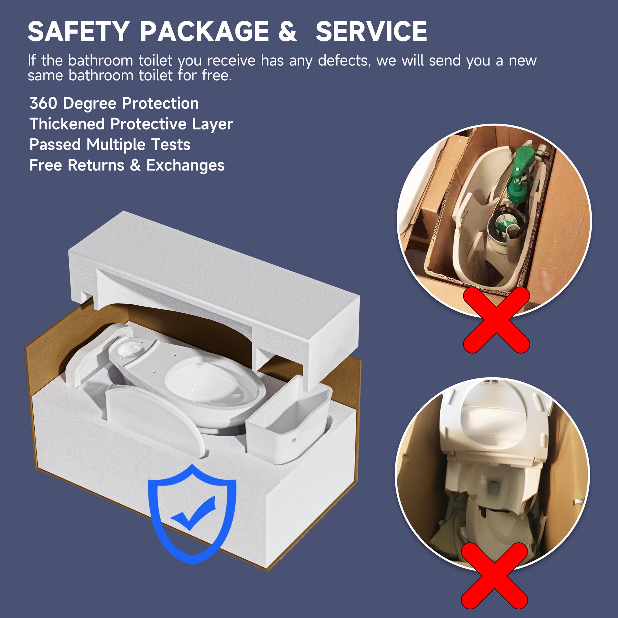 Elongated Tall Toilet 20 Inch for Seniors - 1.1/1.6 GPF Dual Flush Two Piece ADA High Toilet for Bathroom, 19 Inch Bowl Height, 20 Inch Seat Height, 12" Rough In, White