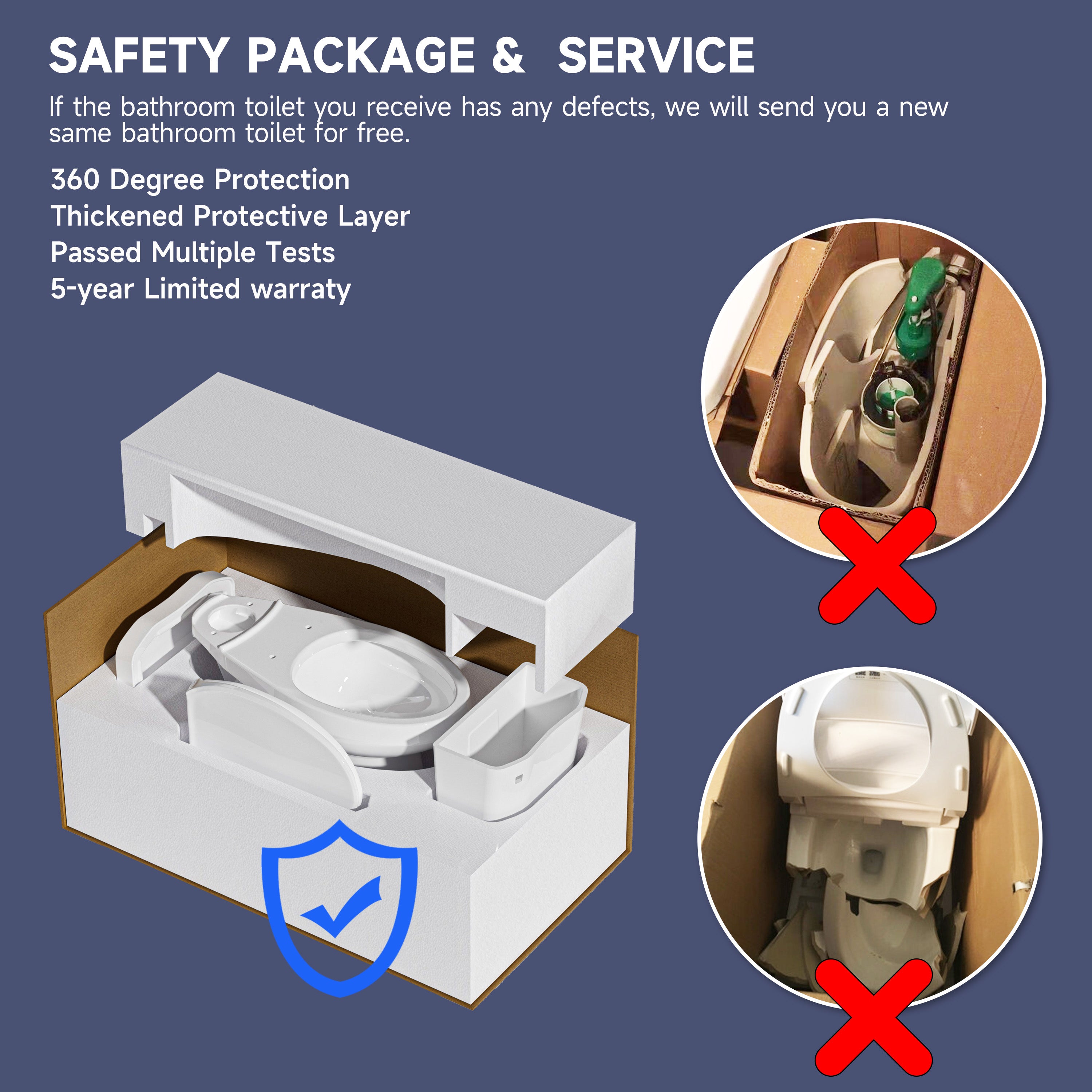 Elongated Tall Toilet 20 Inch for Seniors - 1.1/1.6 GPF Dual Flush Two Piece ADA High Toilet for Bathroom, 19 Inch Bowl Height, 20 Inch Seat Height, 12" Rough In, White