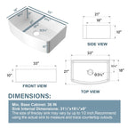 Miuara Farmhouse Sink Farm Sink Farmhouse Kitchen Sink Fireclay Sink Curved Apron Sink Undermount Kitchen Sink - Miuara LLC
