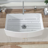 Miuara Farmhouse Sink Farm Sink Farmhouse Kitchen Sink Fireclay Sink Curved Apron Sink Undermount Kitchen Sink - Miuara LLC