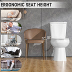 17 Inch Compact Tall Toilets for Bathrooms,ADA Comfort Chair Height Seat for Seniors,Two Piece Toilets Seat Height 17.5 Inch,Tornado Single Flush 1.28 GPF,12 Inch Rough-in