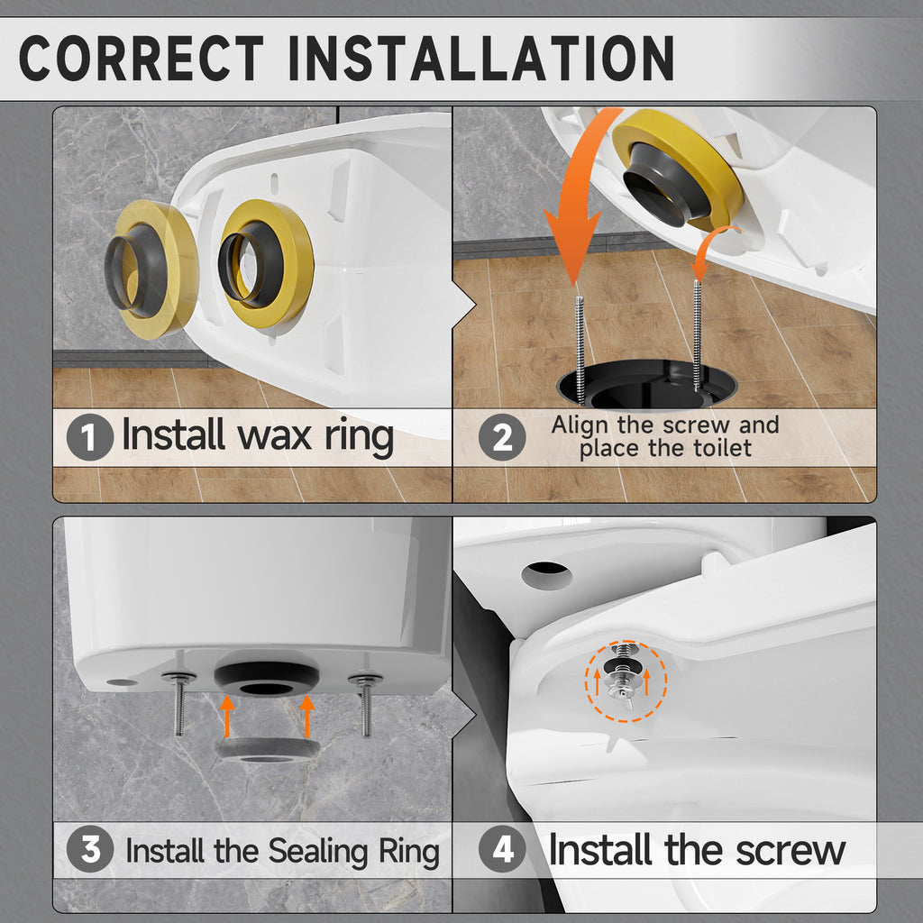 17 Inch Compact Tall Toilets for Bathrooms,ADA Comfort Chair Height Seat for Seniors,Two Piece Toilets Seat Height 17.5 Inch,Tornado Single Flush 1.28 GPF,12 Inch Rough-in