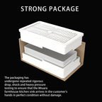 Miuara White Kitchen Sink Drop In 27 x 19 x 10 Inch Fireclay Dual Mount Drop In Kitchen Sink Deep Single Bowl Topmount & Undermount Kitchen Sink with Custom Bottom Grid & Kitchen Sink Strainer - Miuara LLC